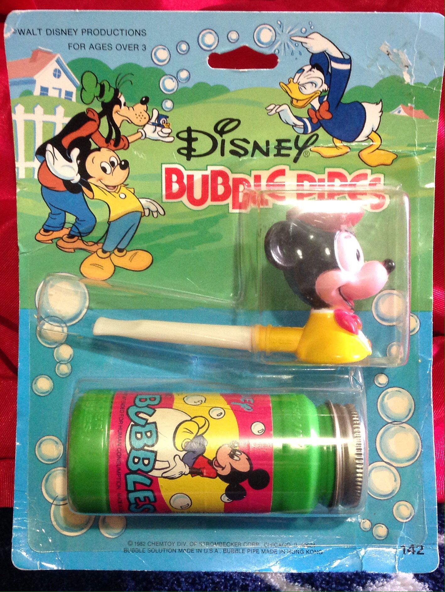 Vintage 1982 Disney Mickey Mouse Bubble Pipe NOS Never Opened