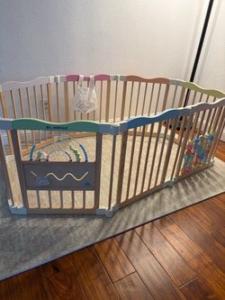 Wooden Baby Play Yard Pen/ play Matt included