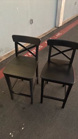 Black IKEA chairs