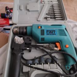 Fixit Fix it Tools Electric Corded Power Impact Drill Model 13 w/ Hard Case