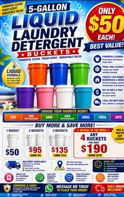 Laundry detergent and softener