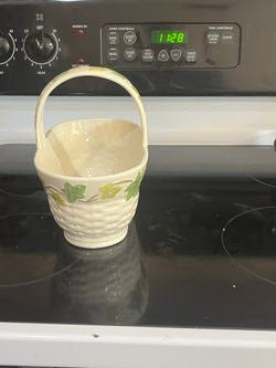 Fransican Tea Pitcher & Basket asking as a set 60.00