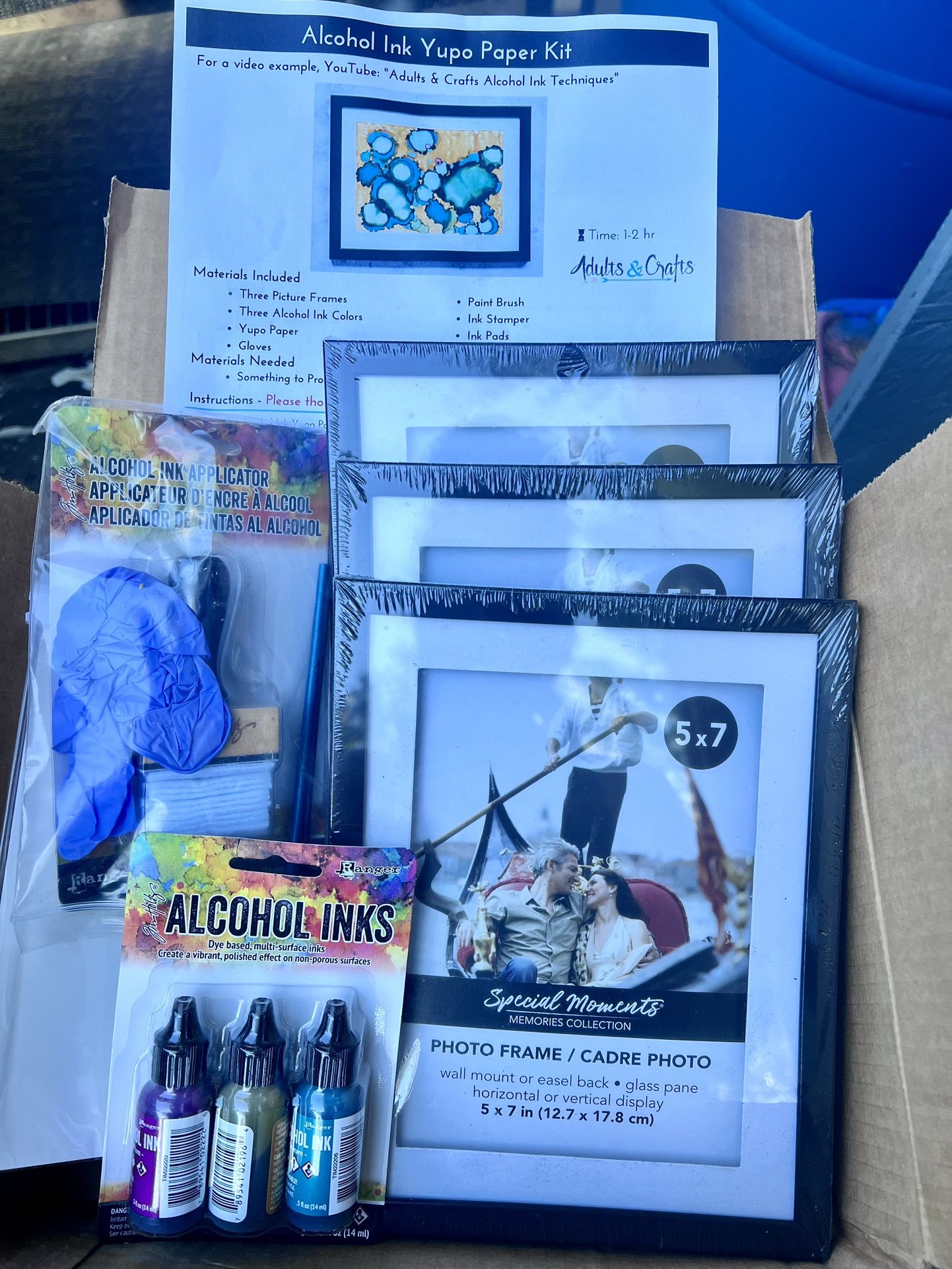 Adults Arts and Crafts 3 Kits Mugs Yupo Paper Air Dry Clay