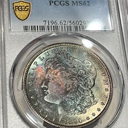 1890 Morgan Dollar PCGS MS 62