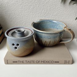 studio ceramic bowl and jar