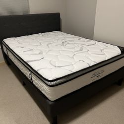 Full Size Bed (Mattress + Frame)