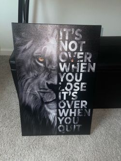 Motivational Lion Canvas 16*24