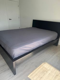 Queen Mattress + IKEA Black Bed Frame