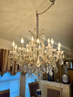 Vintage Maria Theresa Spanish Crystal Chandelier,