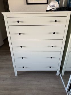 White 5-Drawer Dresser