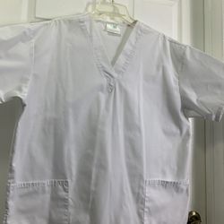 White Scrub Top