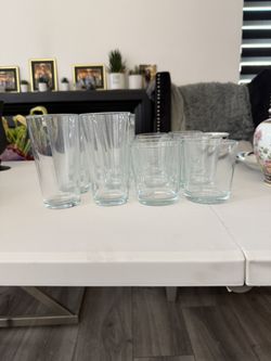 Clear Glass Cup Set