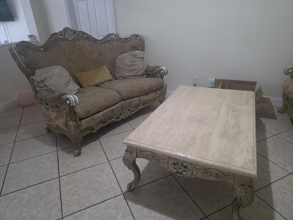 2 Couch And A Marble Table