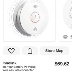 Innolink 10-Year Battery Powered Wireless Interconnected Smoke and Carbon Monoxide Detector with Voice Alarm (1-Pack)