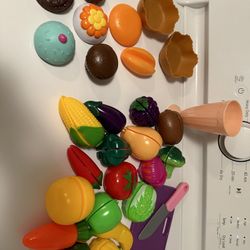 Toy Food Velcro Cut In Half Lot Toy Kitchen Accessories 