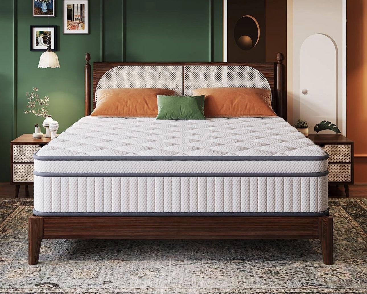 Queen Size Mattress, 12 Inch Full Mattress in a Box, Memory Foam Hybrid Mattresses 