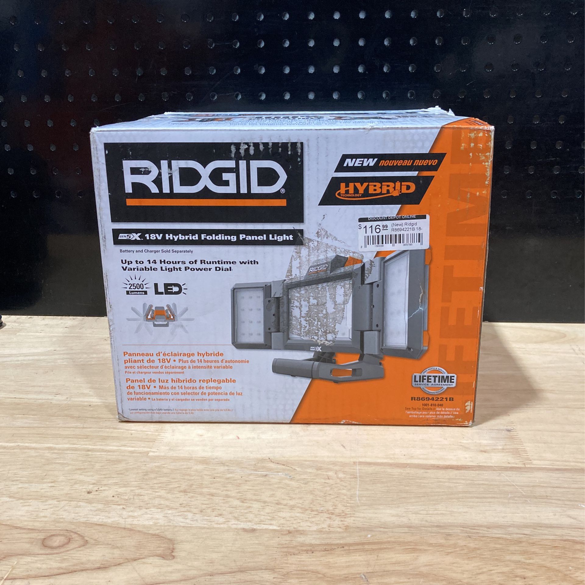 Ridgid 18 Volt Hybrid Gen5X Cordless Folding Panel Light Bare Tool for Sale  in Phoenix, AZ OfferUp