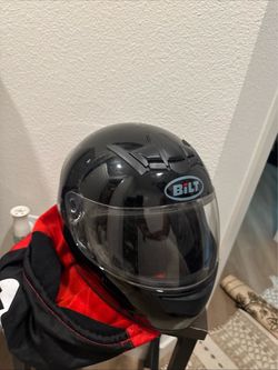 Bilt Blaze DOT Certified Full Face Motorcycle Helmet Black FF350 Size S (& Bag)