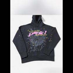Sp5der Black Hoodie Size Adult S