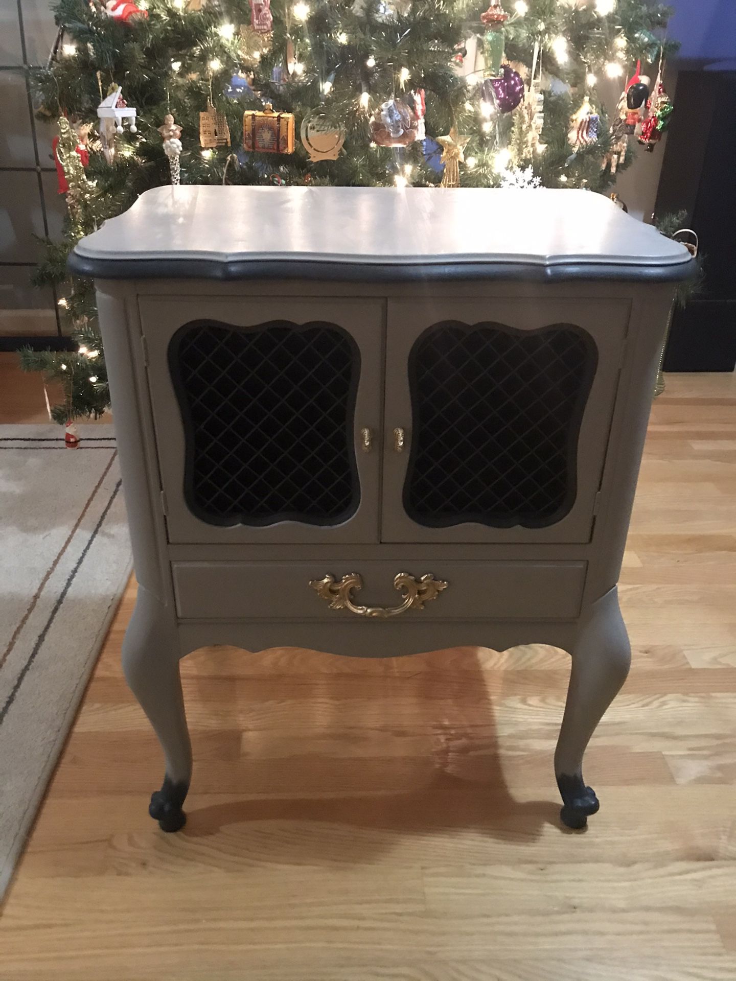 Vintage French Provencial side table or cabinet