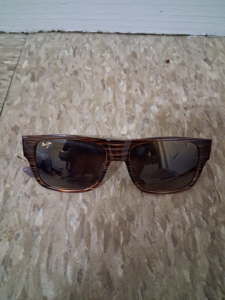 Maui Jim Keahi Polorized Sunglasses Brown Stripes
