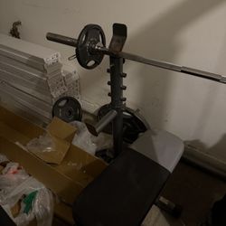 Weights Barbell, Plates, Exercise Bike
