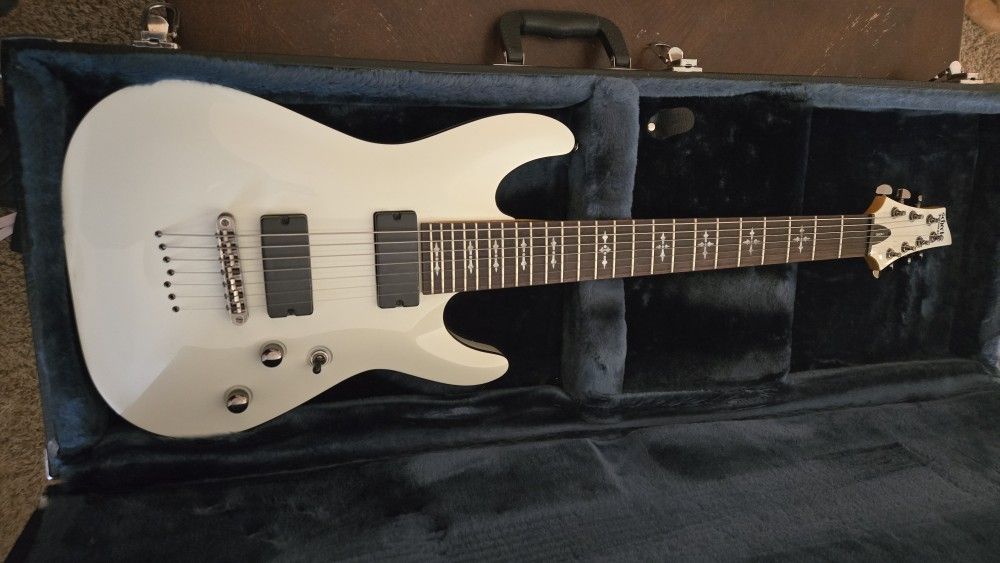 Schecter Demon 7 String White