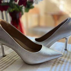 Women’s Silver Heels – Nordstrom Rack – Never Worn – Size 9.5
