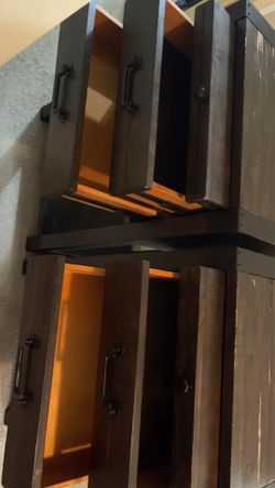 Two wood night stands