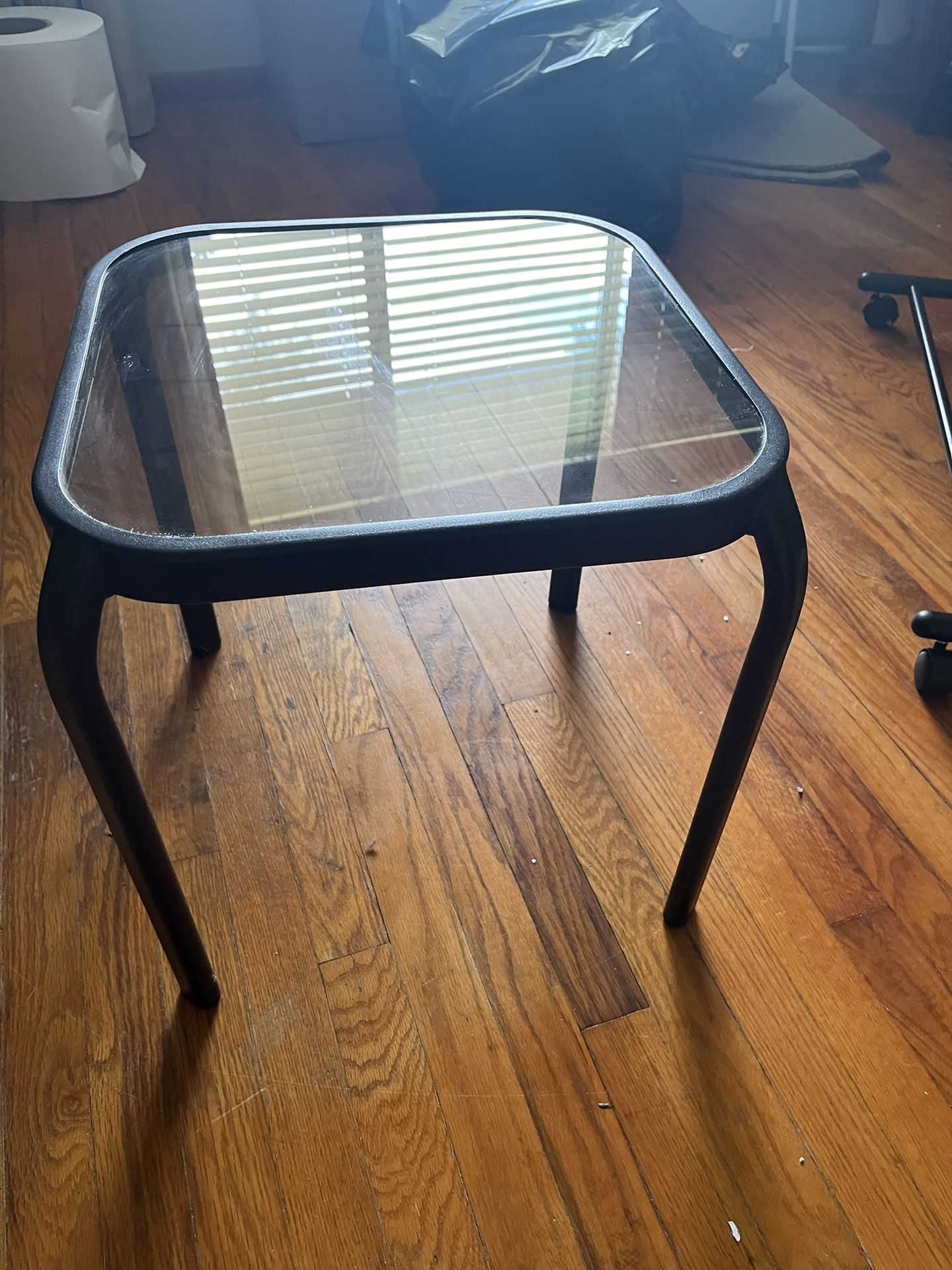 Black Glass Table , Small 