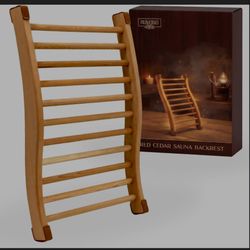 RUVARO Sauna Backrest – Canadian Red Cedar Ergonomic Back Support