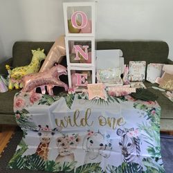 Wild one Birthday party decorations no balloons