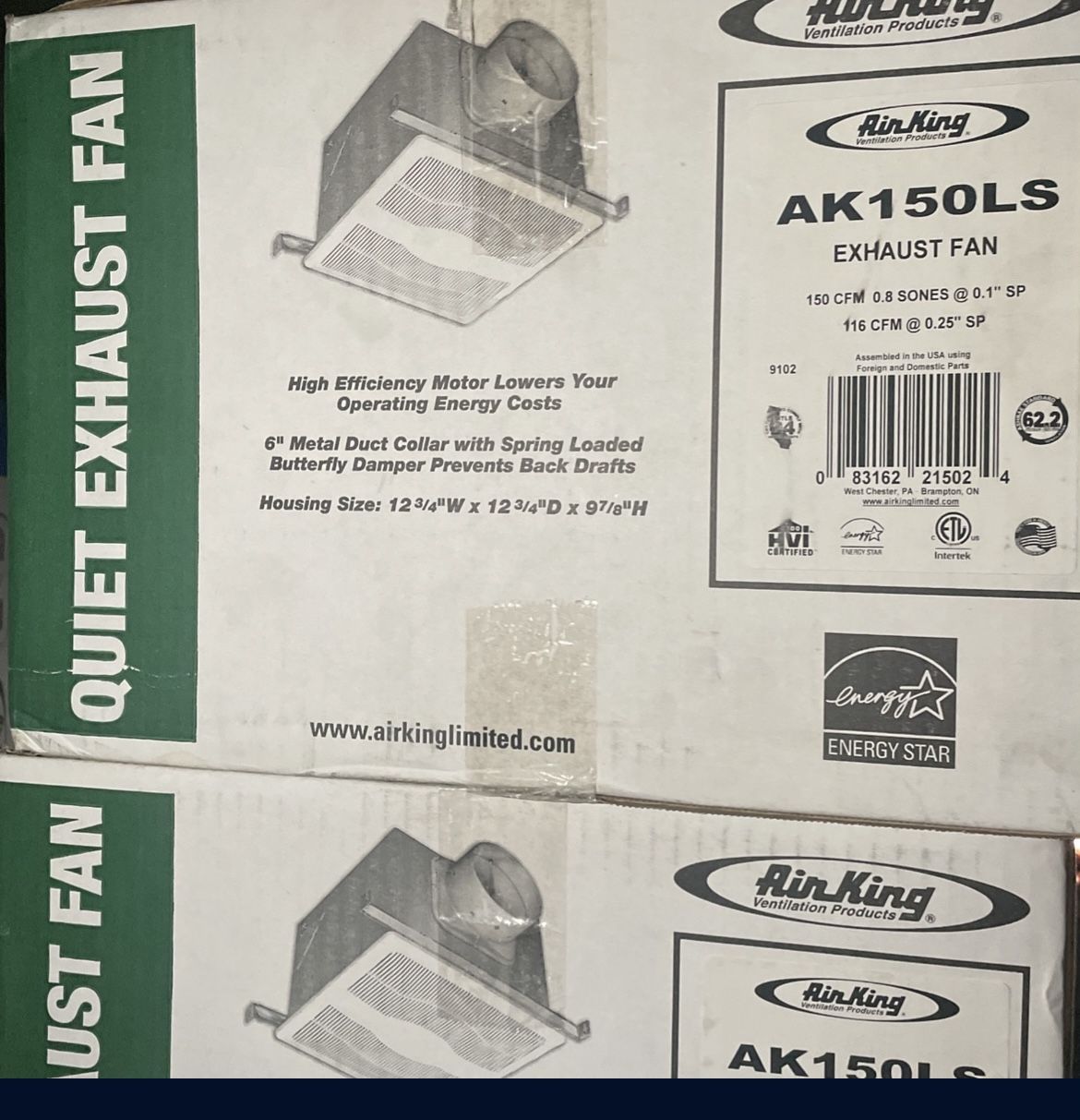 Air King AK150LS Energy Star Deluxe Quiet Series Bath Fan