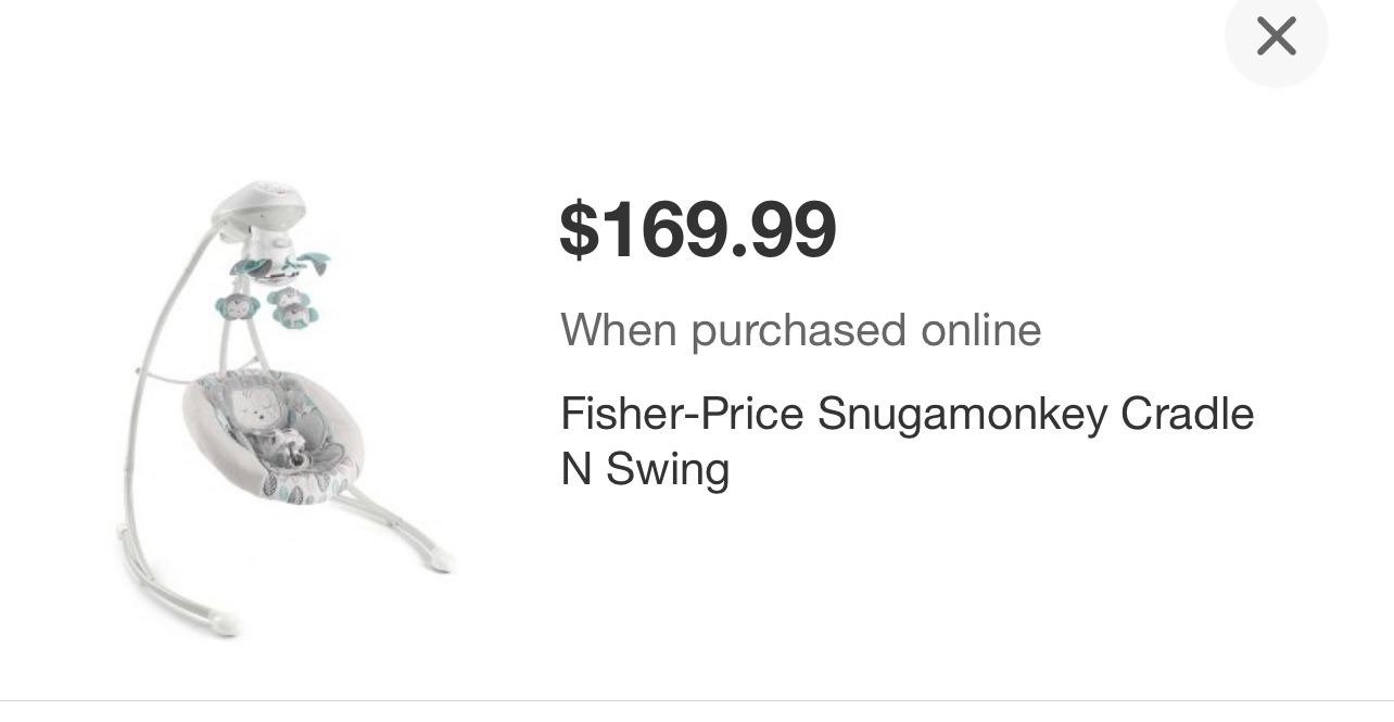 Fisher Price Snugamonk Swing