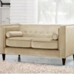 Velvet Love Seat And Arm Chairs 
