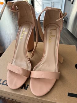 Lulus Nude Block Heel Sandals