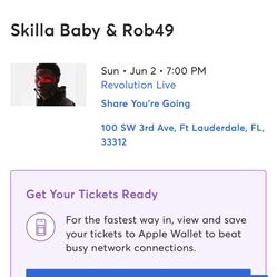 Rob 49 & Skrilla Baby Tickets For Sale 