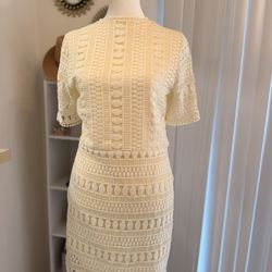 Modern cream short dress (Espress)