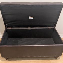 Espresso Tufted Storage Ottoman