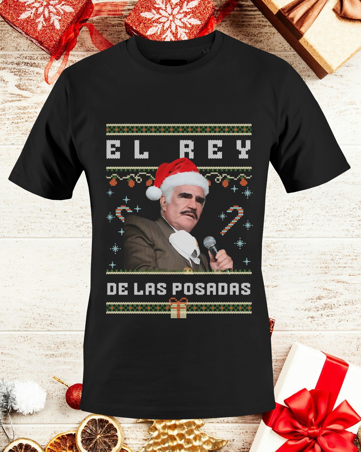 Ugly Christmas Tee • El Rey • Estilo Vicente F. •