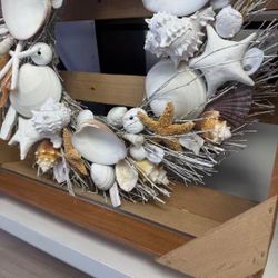 All Natural Seashells and Starfish Coastal Home Wreath