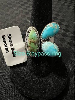 Sterling Silver Multi-Stone Turquoise Ring