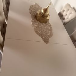 Dining table white and hold leg