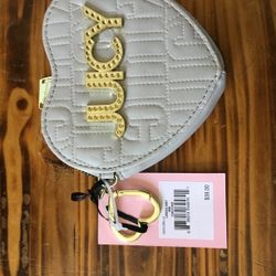 Juicy Couture London Grey Heart Shaped coin purse