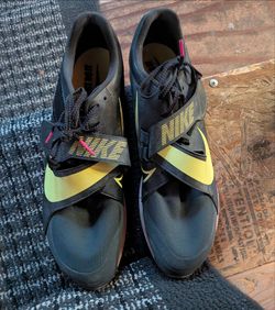 Nike Track & Field Air Zoom Long Jump Elite Shoes + Jumping Spikes (Black & Hyper Red Color)