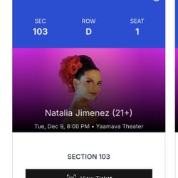 Natalia Jimenez (21+) Tue Dec 9th