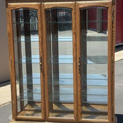 Oak Curio Cabinet 