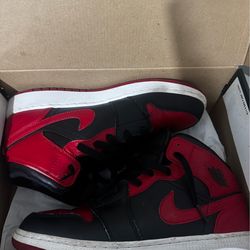 Jordan 1 Mid Black and Red