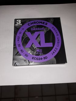 3 Sets of D'Addrio Guitar Strings,  Jazz Light Gauge 