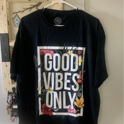 #good Vibes #t Shirt #black #flowers #xl #mens #shirt #boys